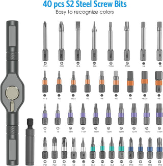 Klyzor 24 in 1 Magnetic Precision Ratchet Screwdriver Set